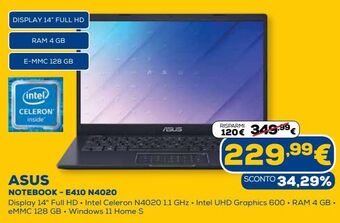 Euronics Asus notebook offerta