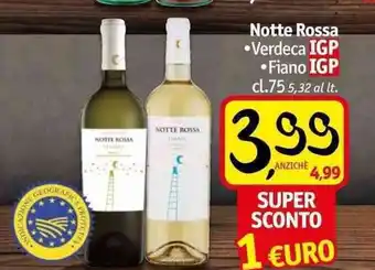 Famila Superstore Notte Rossa Verdeca IGP/Fiano IGP 75 cl offerta