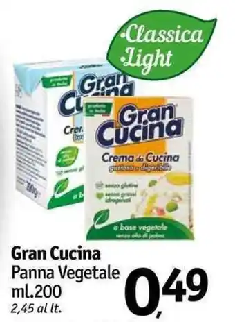 Gran Cucina Panna Vegetale 200 ml