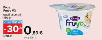 Carrefour Fage Fruyo 0% 150 g offerta