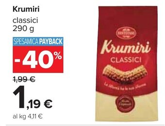 Carrefour Krumiri Classici 290 g offerta