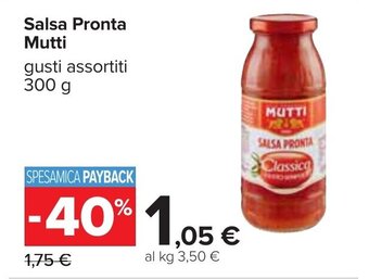 Carrefour Mutti Salsa Pronta 300 g offerta