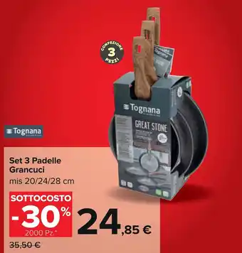 Carrefour Tognana Set 3 Padelle Grancuci 20/24/28 cm offerta