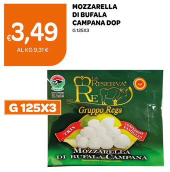 Ekom Mozzarella di Bufala Campana DOP g 125 x 3 offerta