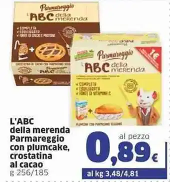 Sigma Parmareggio L'ABC della merenda con plumcake, crostatina g 256/185 offerta