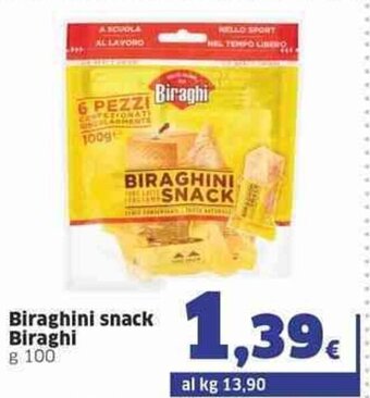 Sigma Biraghi Biraghini snack g 100 offerta