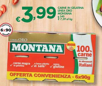 Bennet Carne in gelatina linea oro montana offerta