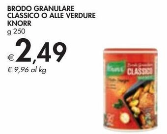Bennet Brodo granulare classico o alle verdure knorr offerta