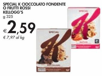 Bennet Special k cioccolato fondente o frutti rossi kellogg's offerta