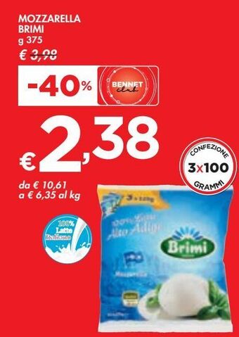 Bennet Mozzarella brimi offerta