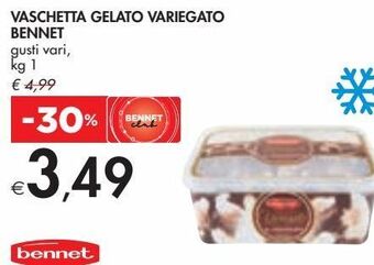 Bennet Vaschetta gelato variegato bennet offerta