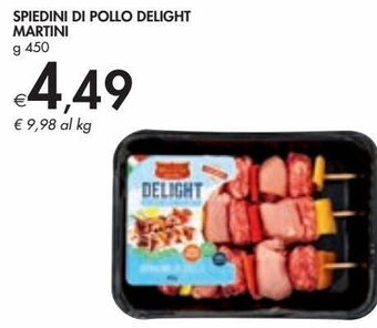 Spiedini di pollo delight martini