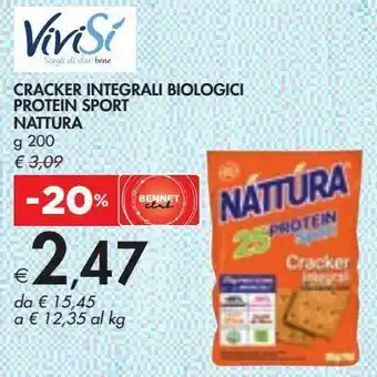 Bennet Cracker integrali biologici protein sport nattura offerta