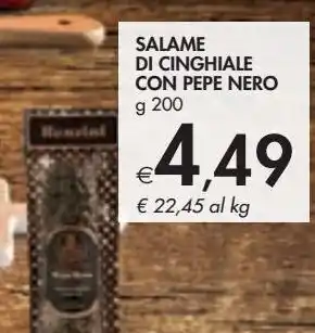 Bennet Salame di cinnchiale con pepe nero offerta