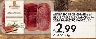 Bennet Antipasto di cinghiale gran carre all'arancia sella di mastro dante offerta