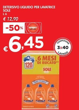 Bennet Detersivo liquido per lavatrice sole offerta