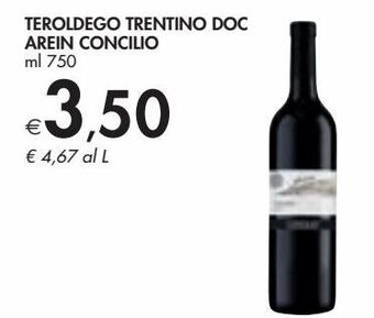 Bennet Teroldego trentino doc arein concilio offerta
