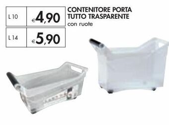 Bennet Contenitore porta tutto trasparente offerta