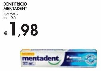 Bennet Dentifricio mentadent offerta