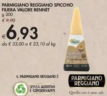 Bennet Parmigiano reggiano spicchio filiera valore bennet offerta