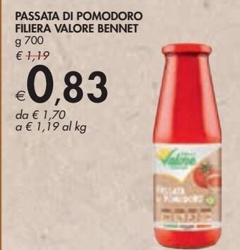 Bennet Passata di pomodoro filiera valore bennet offerta