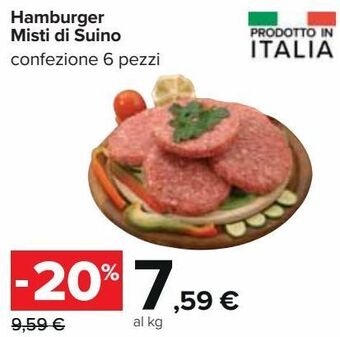 Hamburger misti di suino