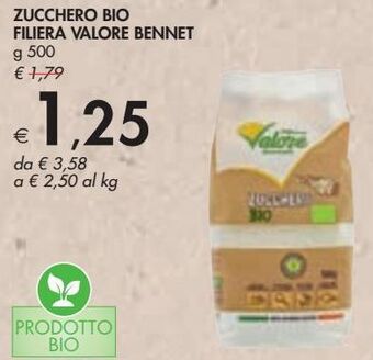 Bennet Zucchero bio filiera valore bennet offerta