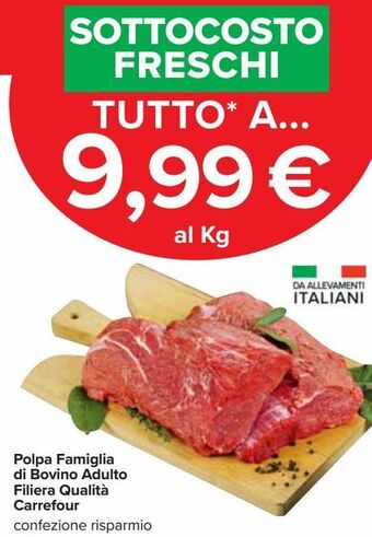 Carrefour Iper Polpa famiglia di bovino adulto filiera qualitá carrefour offerta