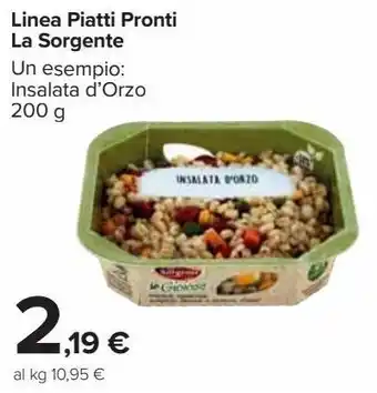Carrefour Iper Linea piatti pronti la sorgente offerta