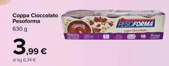 Coppa cioccolato pesoforma