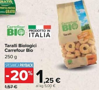 Carrefour Iper Taralli biologici carrefour bio offerta