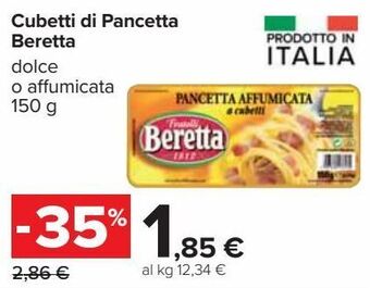 Carrefour Iper Cubetti di pancetta beretta offerta