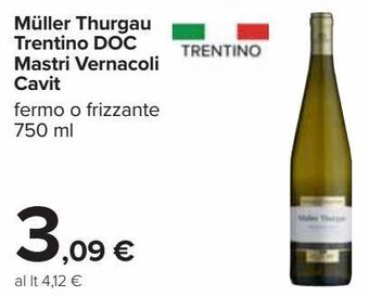 Müller thurgau trentino doc mastri vernacoli cavit