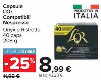 Capsule l'or compatibilie nespresso