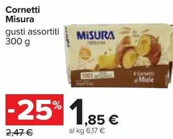 Cornetti misura