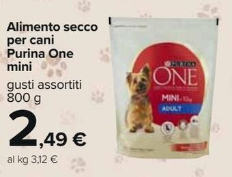 Carrefour Iper Alimento secco per cani purina one mini offerta