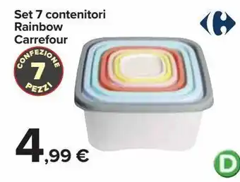 Set 7 contenitori rainbow carrefour