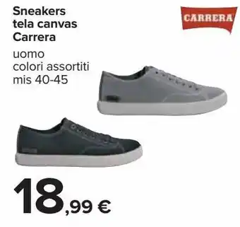 Carrefour Iper Sneaker tela canvas carrera offerta