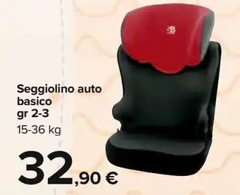 Seggiolino auto basico gr 2-3