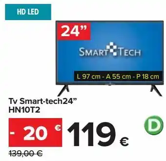 Carrefour Iper Tv smart-tech24'' hn10t2 offerta