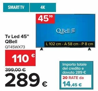 Carrefour Iper Tv led 45'' qbell offerta