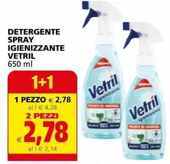 Detergente spray igineizzante vetril