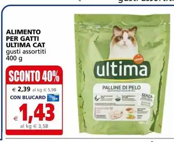 Cibo per gatti ultima