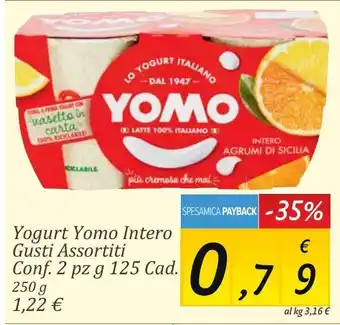 Carrefour Market Yogurt yomo intero gusti assortiti offerta