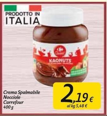 Carrefour Market Crema spalmabile nocciole carrefour offerta