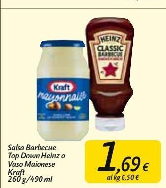 Carrefour Market Salsa barbecue top down heinz o vaso maionese kraft offerta