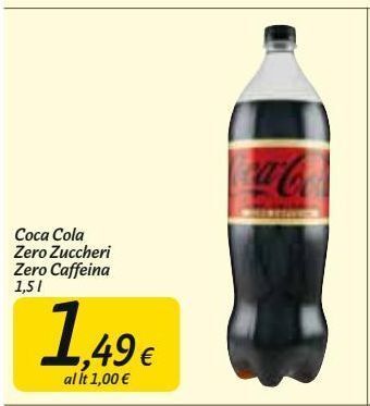 Carrefour Market Coca cola zero zuccheri zero caffeina offerta