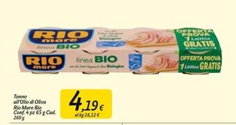 Carrefour Market Tonno all' olio di oliva rio mare bio offerta