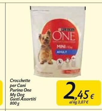Carrefour Market Crocchette per cani purina one my dog gusti assortiti offerta