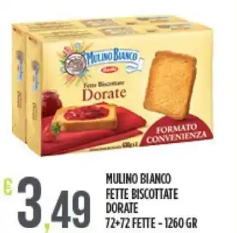 Euroesse Mulino Bianco Fette Biscottate Dorate 72+72 Fette-1260 gr offerta
